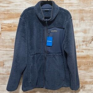 Columbia Men’s Blue Dark Mountain Full Zip Fleece Jacket in Size XL